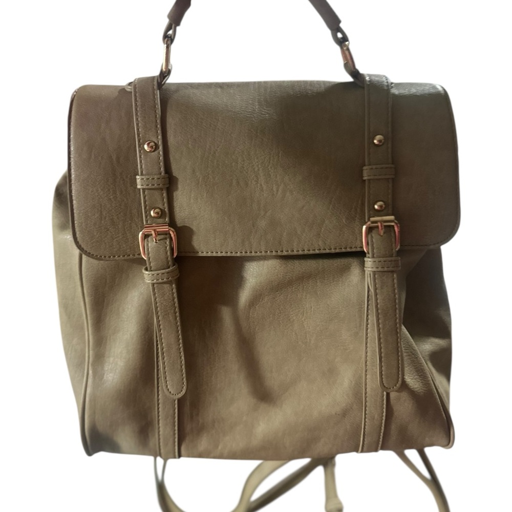 MMS Design Studio  Faux Leather Backpack Purse Convertible Top Handle Work Bag. - Picture 2 of 6